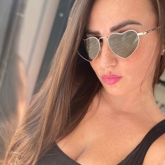 Final Price! Saint Laurent SL301 Lou Lou 003 Silver Sunglasses - Picture 1 of 11